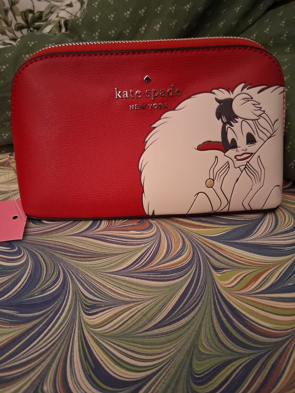 kate spade Red Cruella Cosmetic Pouch NWT
